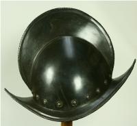 Morion-Cabasset Helmet, 1580–1590 Italian etched steel, bra…
