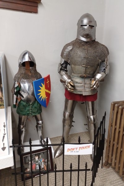 The reproduction pieces in place in the museum.